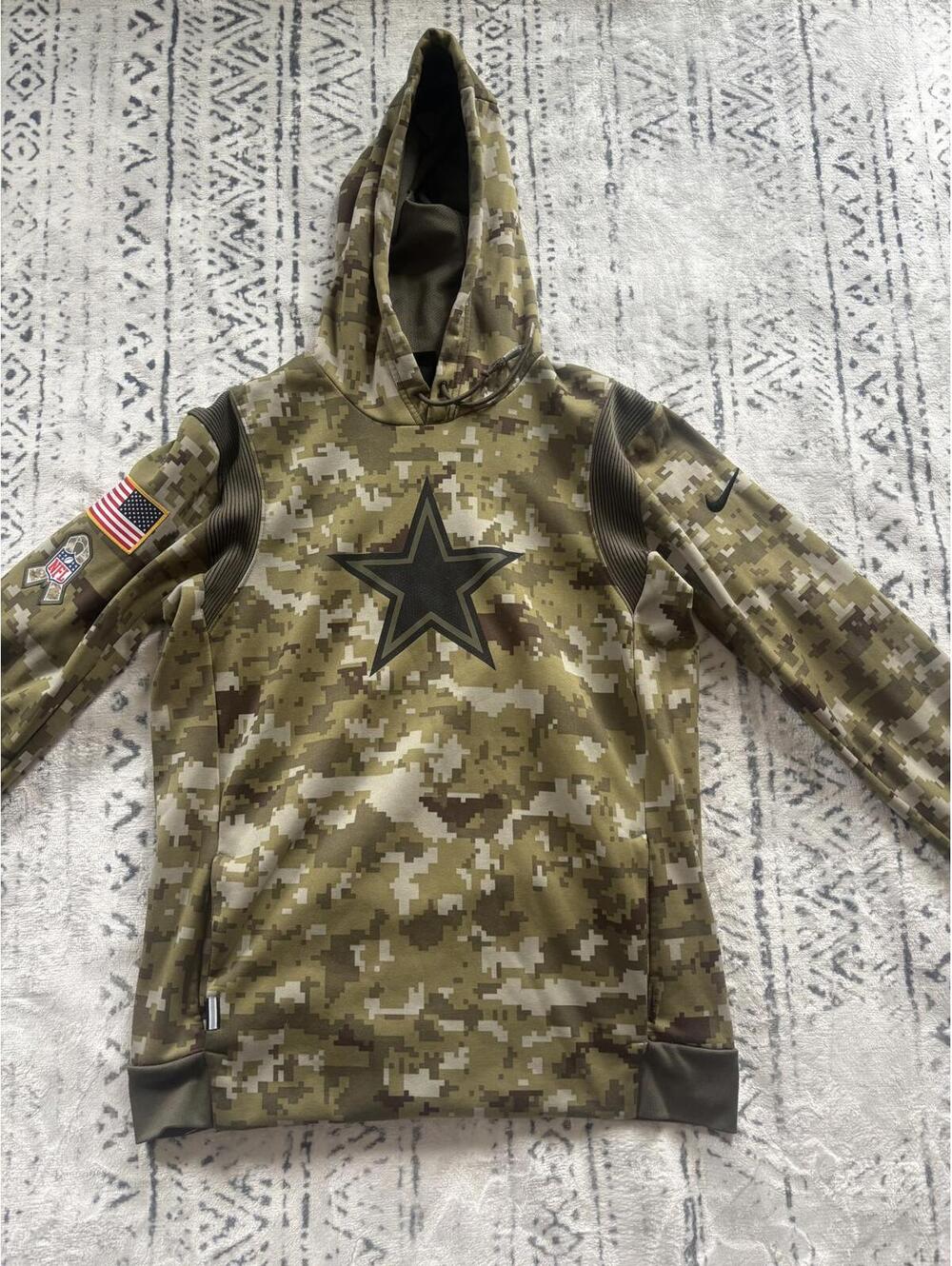 Nike NFL Dallas Cowboys Digital Camo Hoodie Dri-Fit Medium